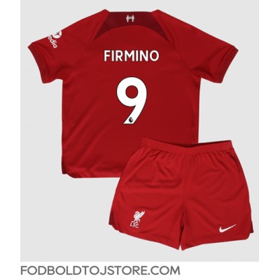 Liverpool Roberto Firmino #9 Hjemmebanesæt Børn 2022-23 Kortærmet (+ Korte bukser)